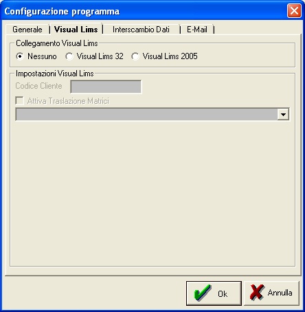ConfigurazioneLims